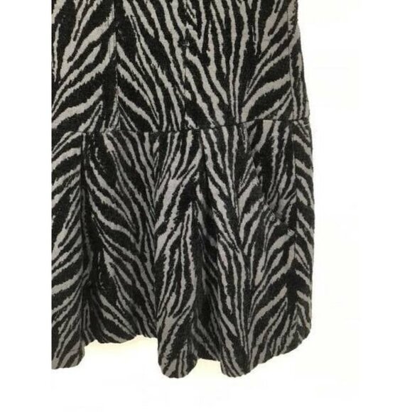 Free People Dress 4 Gray Shift Mini Animal Women - Picture 4 of 7